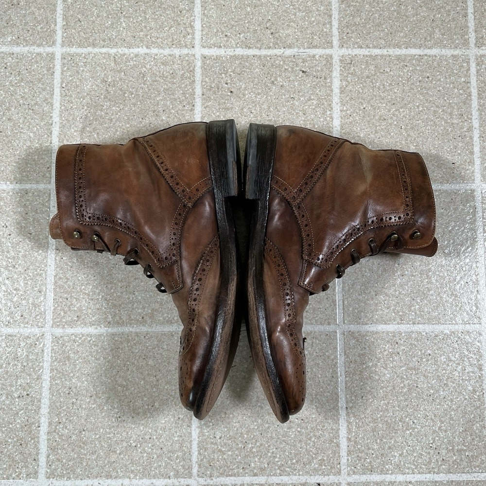 To Boot New York Adam Derrick Mens Boots Size 8 Brown Leather Lace Up Wingtip - Picture 8 of 8